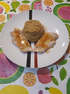 Una foto de Puré de calabacín al vino blanco con especias