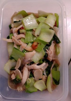 Foto resep Tumis jamur pokcoy