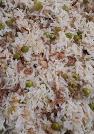A picture of Matar Pulao.