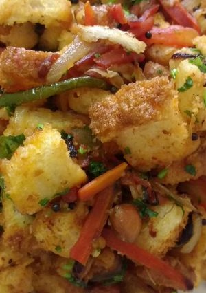A picture of Bread poha.