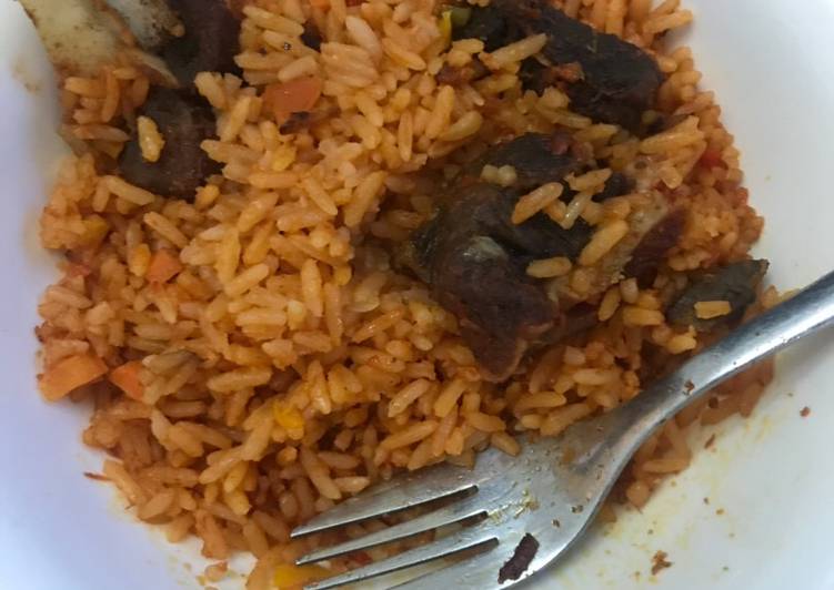 Recipe of Perfect Jollof rice and fried meat