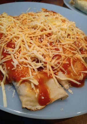 Una foto de Canelones de arroz y carne!!!!!