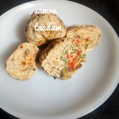 A picture of Scallions egg moi moi.