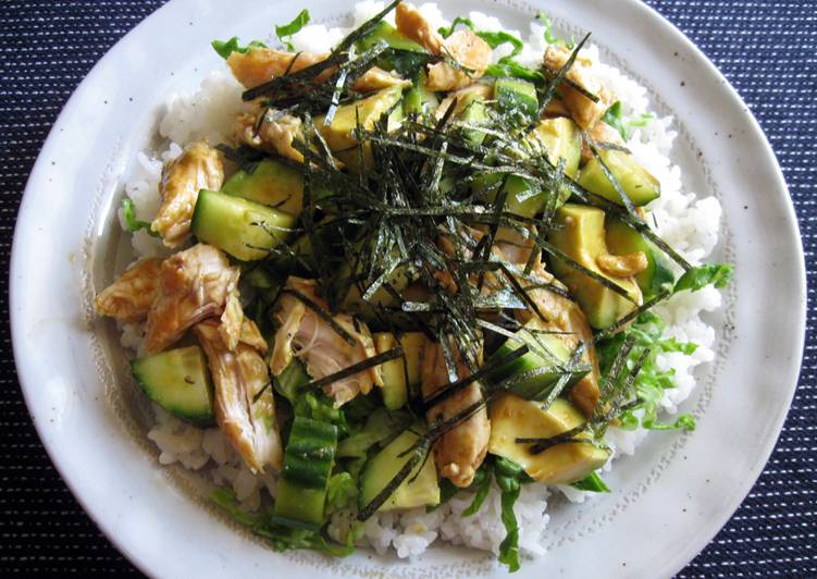 Recipe of Speedy Wasabi Chicken &amp; Avocado Chirashi-zushi