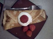 A picture of strawberry crepe