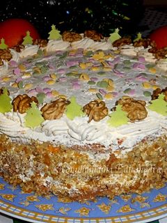 Diós-narancsos torta sárgabarackrémmel recept fotója