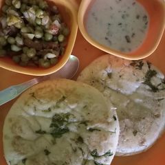 Matar kulcha A picture of Matar kulcha.