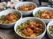 A picture of cajun shrimp and grits
