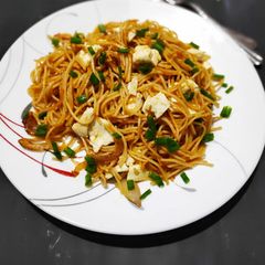 A picture of Cottage cheese Spaghetti.