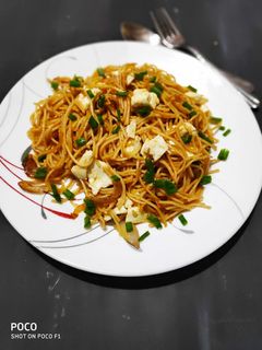 A picture of Cottage cheese Spaghetti.
