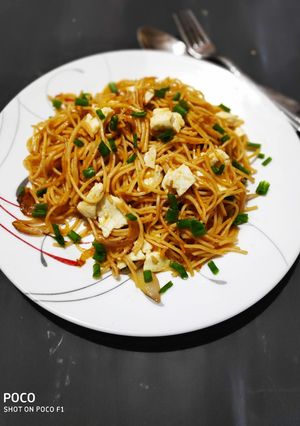A picture of Cottage cheese Spaghetti.