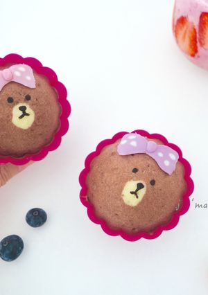 熊大妹可愛蒸蛋糕♥免烤箱甜點 的食譜成品照片