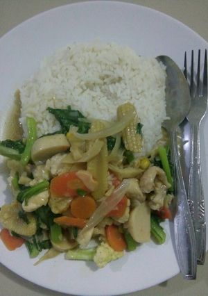 Foto resep Nasi Cap - Cay goreng (chinese food)