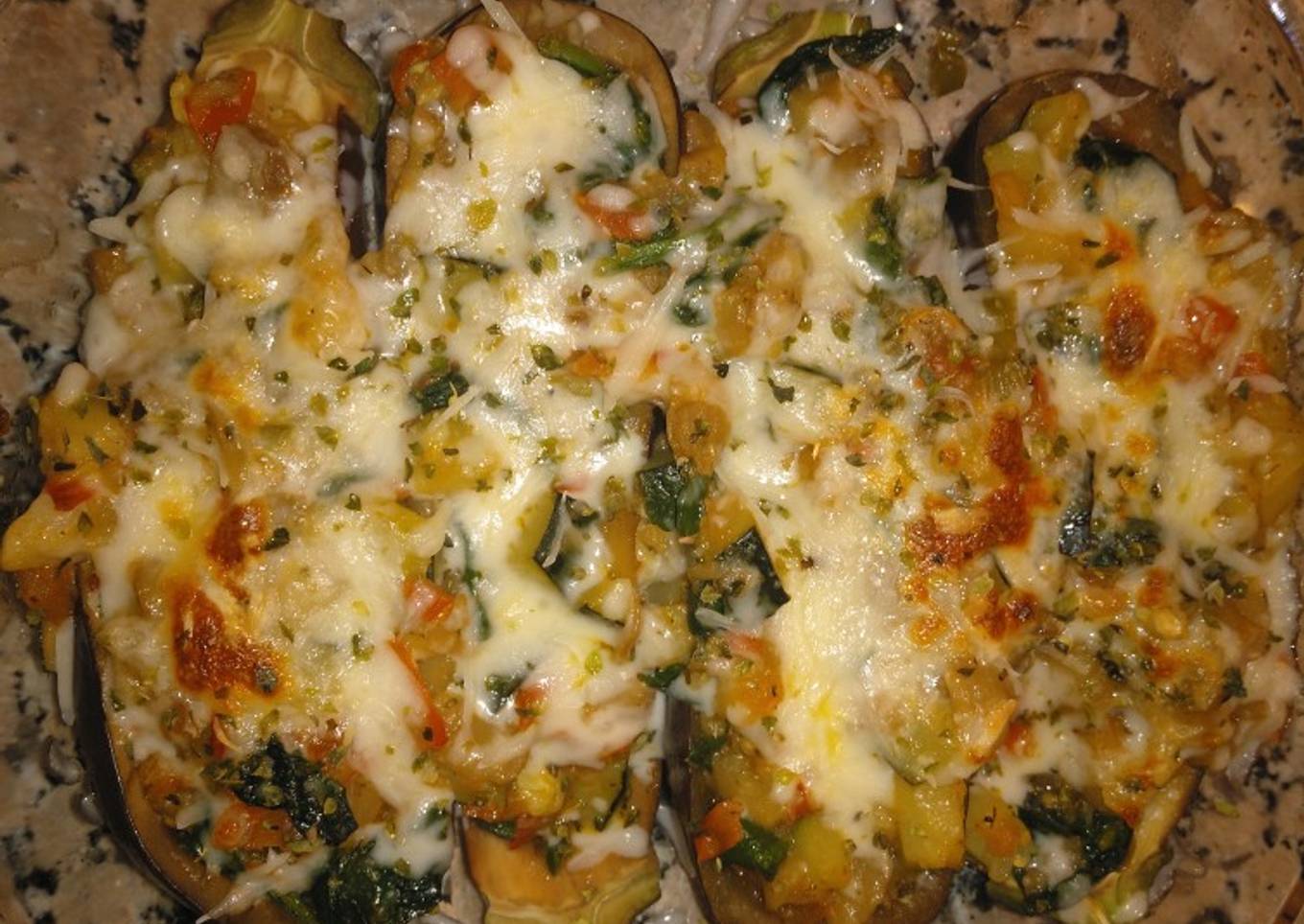 Berenjenas rellenas vegetarianas