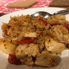 A picture of Jambalaya in Pressure Cooker.