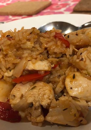 A picture of Jambalaya in Pressure Cooker.