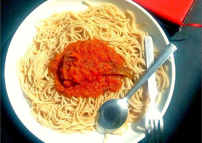 Easiest Way to Prepare Eric Ripert Sweet pepper stew with pasta