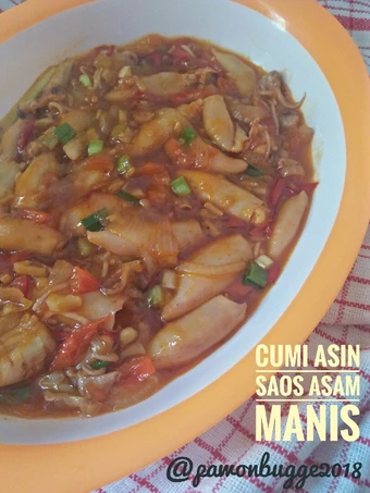 Cara Simple Menyiapkan Resep  Cumi Asin Saus Asam Manis yang Enak, Enak