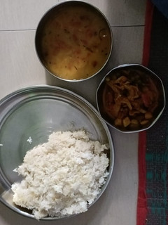 A picture of Dal chawal.