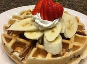 A picture of banana waffles