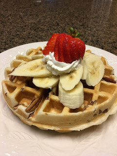 A picture of Banana Nut Waffles Harvey.