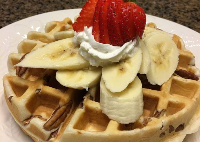 Recipe of Any-night-of-the-week Banana Nut Waffles Harvey