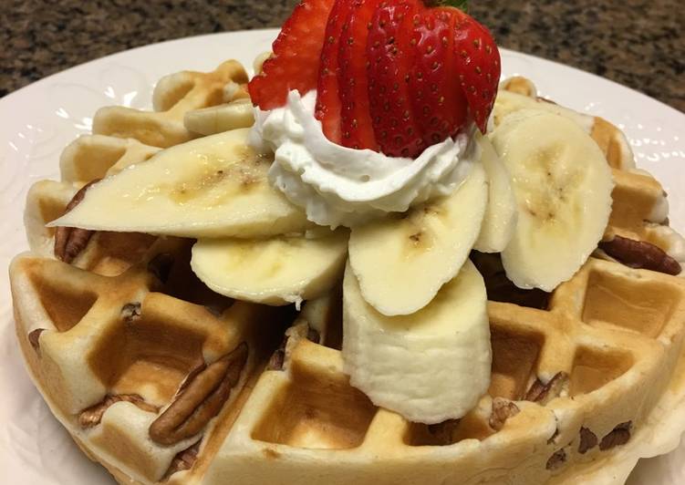 Recipe of Ultimate Banana Nut Waffles Harvey