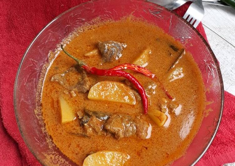 Cara Gampang  Daging Kari Aceh Jadi, mengenyangkan