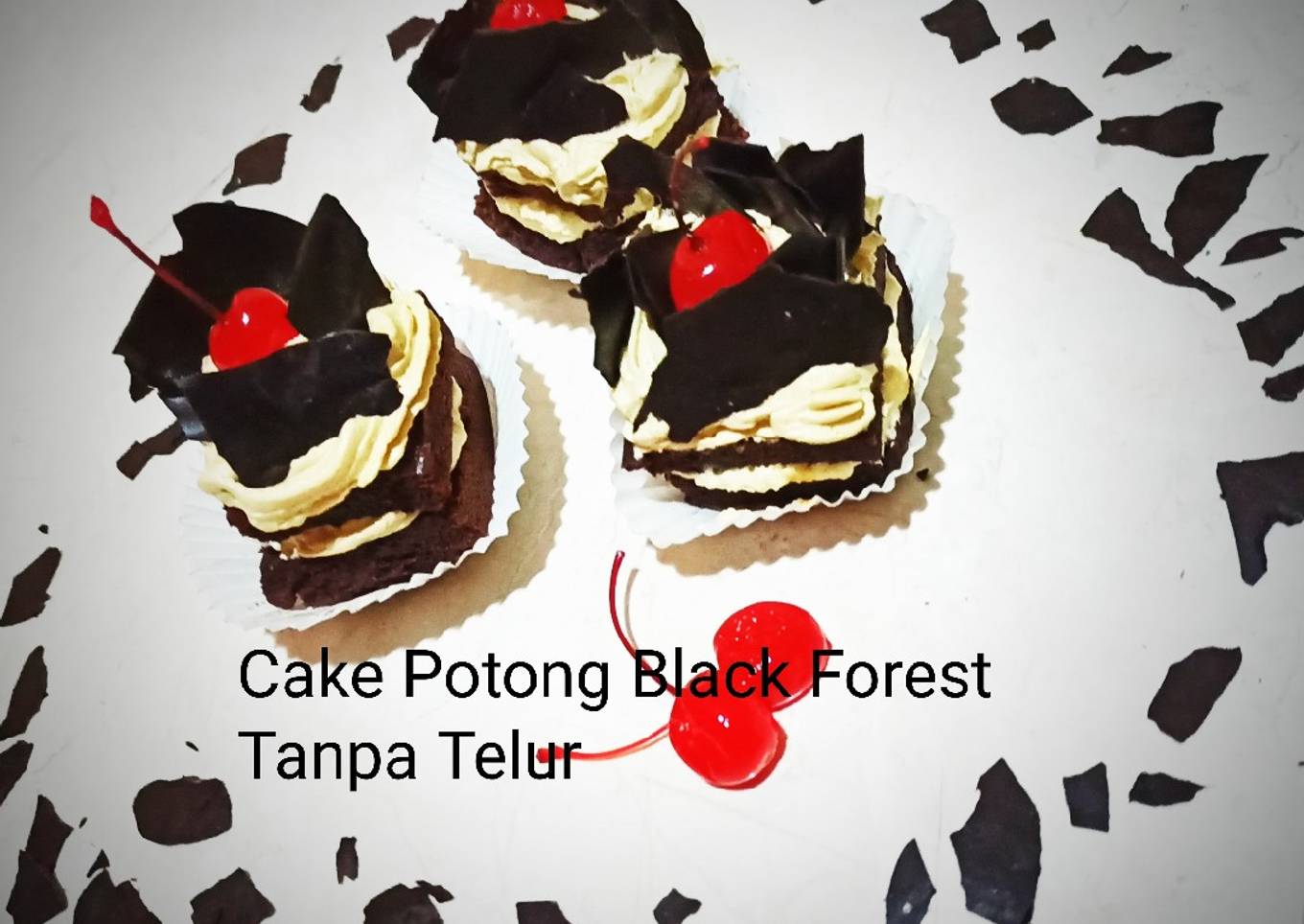 Cake Potong BlackForest No Telur|Slice Black Forest Cake Eggless