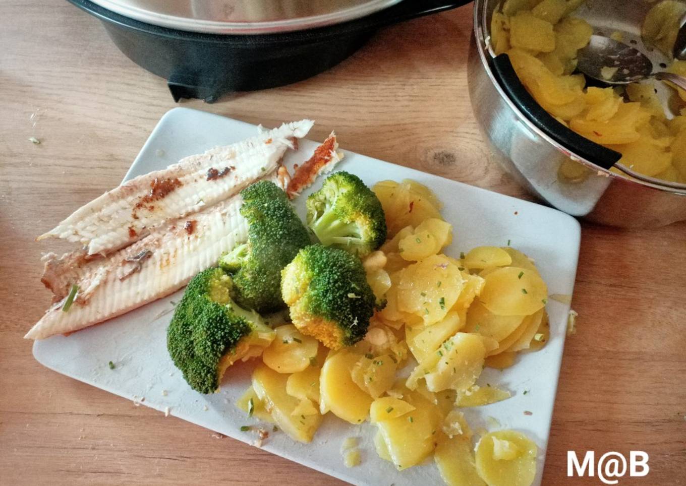 Sole meunière et ses légumes vapeur au Cook Expert