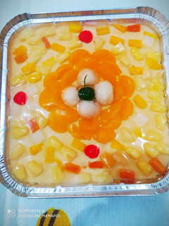 Foto resep Puding Sutra Buah kaleng Siram sirup mangga