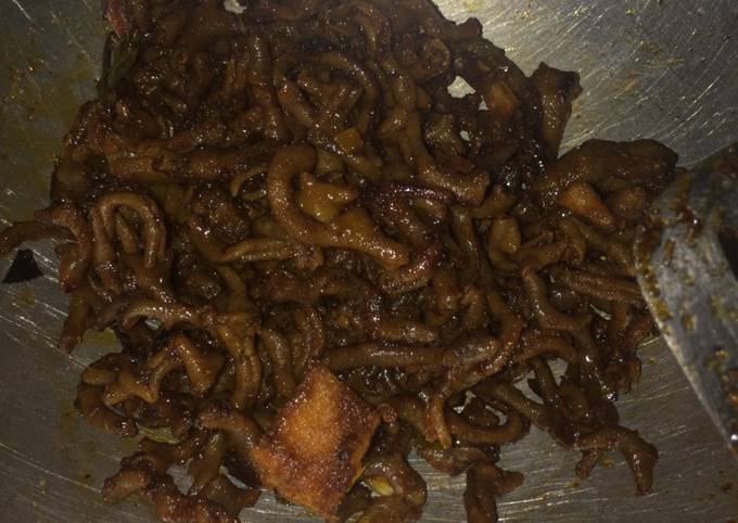 Langkah Mudah untuk Menyiapkan Orek Usus Ayam (no amis) yang Enak