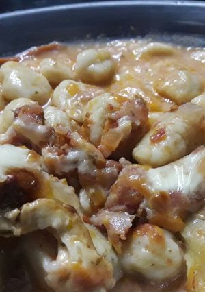 Una foto de Ñoquis de papas gratinados