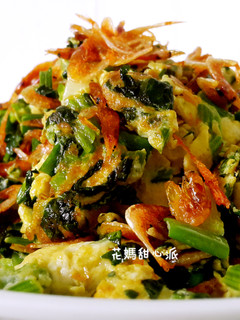 櫻花蝦波菜炒蛋 的食譜成品照片