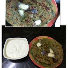 A picture of Methi laccha paratha.