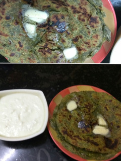 A picture of Methi laccha paratha.