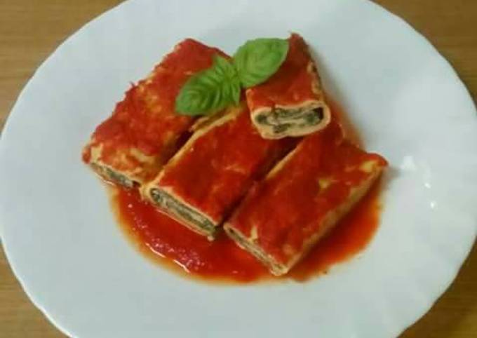 Crepes con ricotta e spinaci