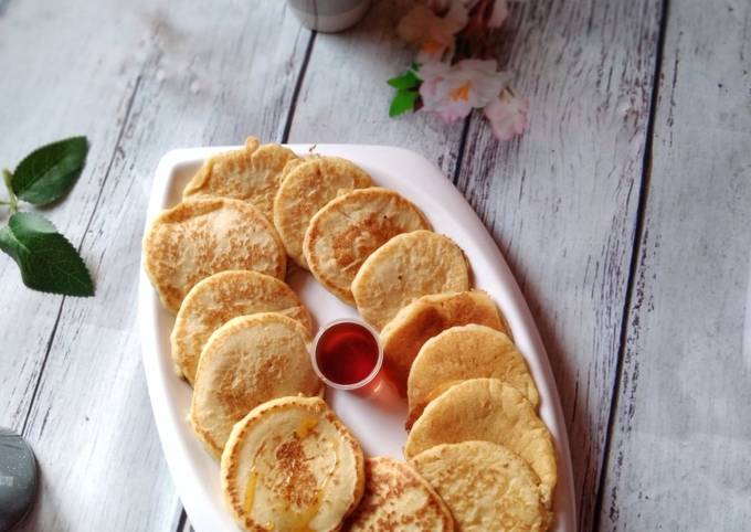 Eggless mini pancake