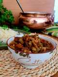 مرق لوبيا بالطماطم مع الرز