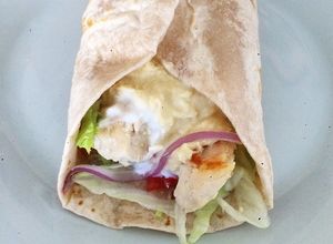 Una foto de Shawarma casero