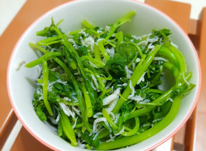 吻仔魚炒莧菜 的食譜成品照片