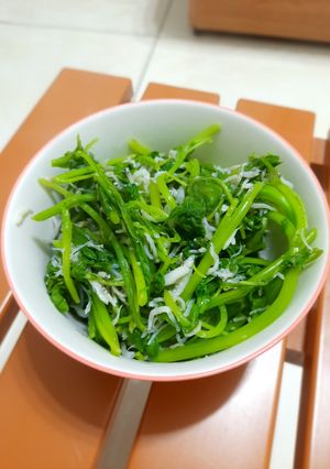 吻仔魚炒莧菜 的食譜成品照片