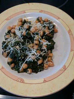 Una foto de Espinacas con garbanzos