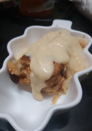 Gambar Puding roti n sos kastad