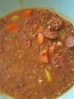 Una foto de Lentejas con chorizo y verdura