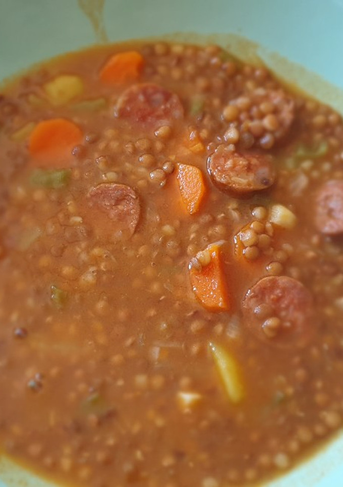 Una foto de Lentejas con chorizo y verdura