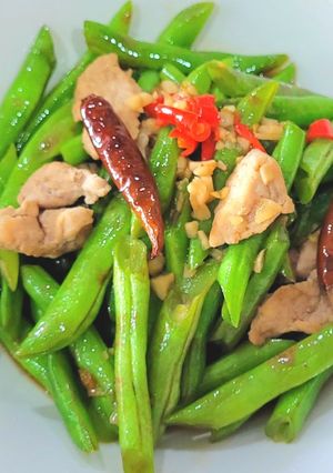 รูปของ ผัดถั่วแขกใส่หมู