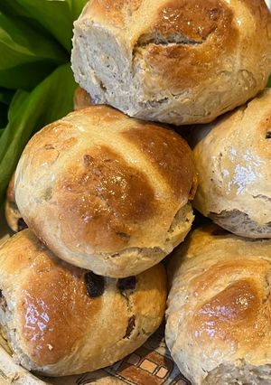 Hot cross bun, a nagypénteki keresztes kalács! recept fotója