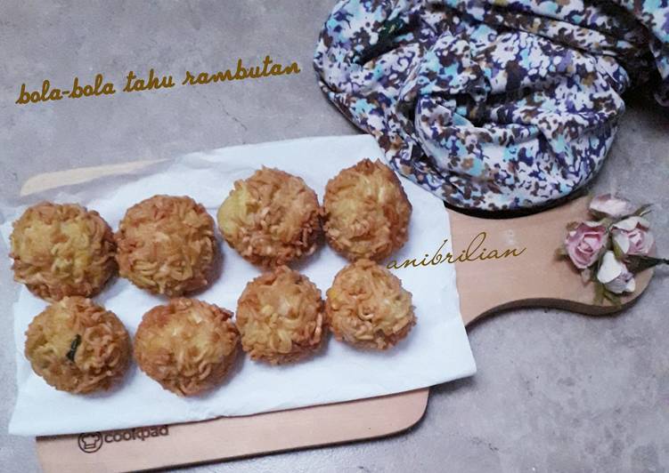 Resep Bola-bola tahu rambutan Jadi, mengenyangkan