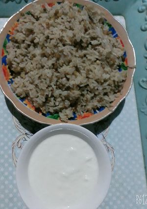 صورة لوصفة تمن ماش معه كاسة روبه اكيد الكل يسويه ابشهر رمضان 😋